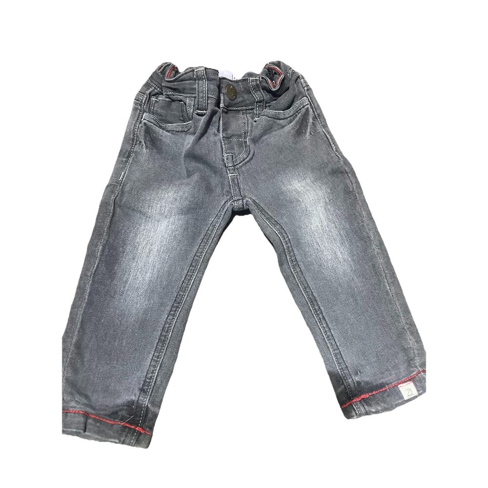 Me and Henry Boys Blue Jeans 9-12 Months‎ Charcoal Denim Adjustable Waist